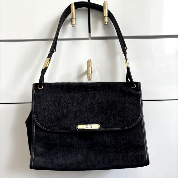 Christian Dior monogram purse bag in black with gold hardware - Picture 1 of 13